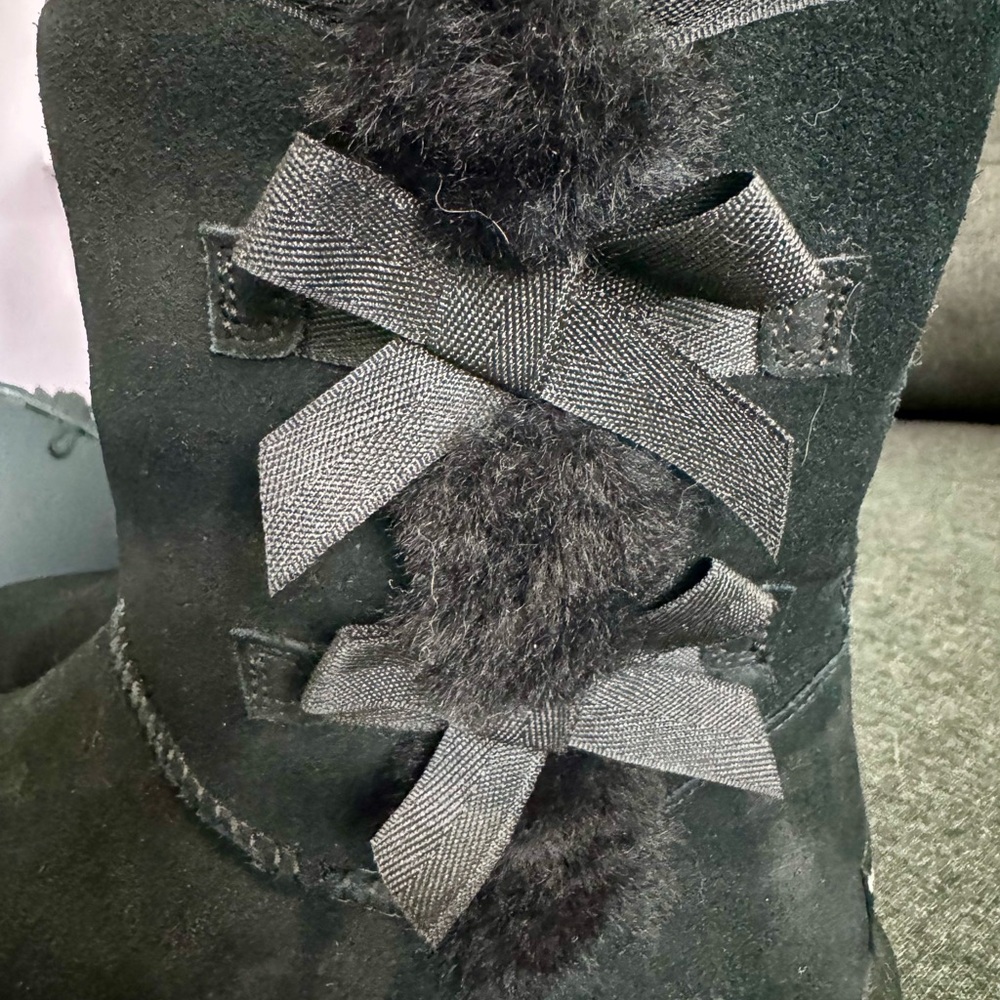 Koolaburra by UGG Black Winter Boots with Ribbon Detail - Picture 4 of 8